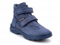 211-22 Тотто (Totto), ботинки демисезонные утепленные, байка, кожа, синий. в Воронеже