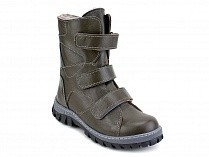 207з (31-40) Аквелла (Akwella), ботинки зимние ортопедические с высоким берцем, натуральная шерсть, кожа, тёмно-зелёный в Воронеже
