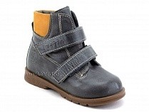 126(2)-41,64 Тотто (Totto), ботинки демисезонные утепленные, байка, серый, светло-коричневый, кожа в Воронеже