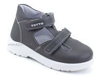 0228-821 Тотто (Totto), туфли детские ортопедические профилактические, кожа, серый в Воронеже