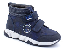 09-600-194-687-318 (26-30)Джойшуз (Djoyshoes) ботинки подростковые ортопедические профилактические утеплённые, флис, кожа, темно-синий, милитари 